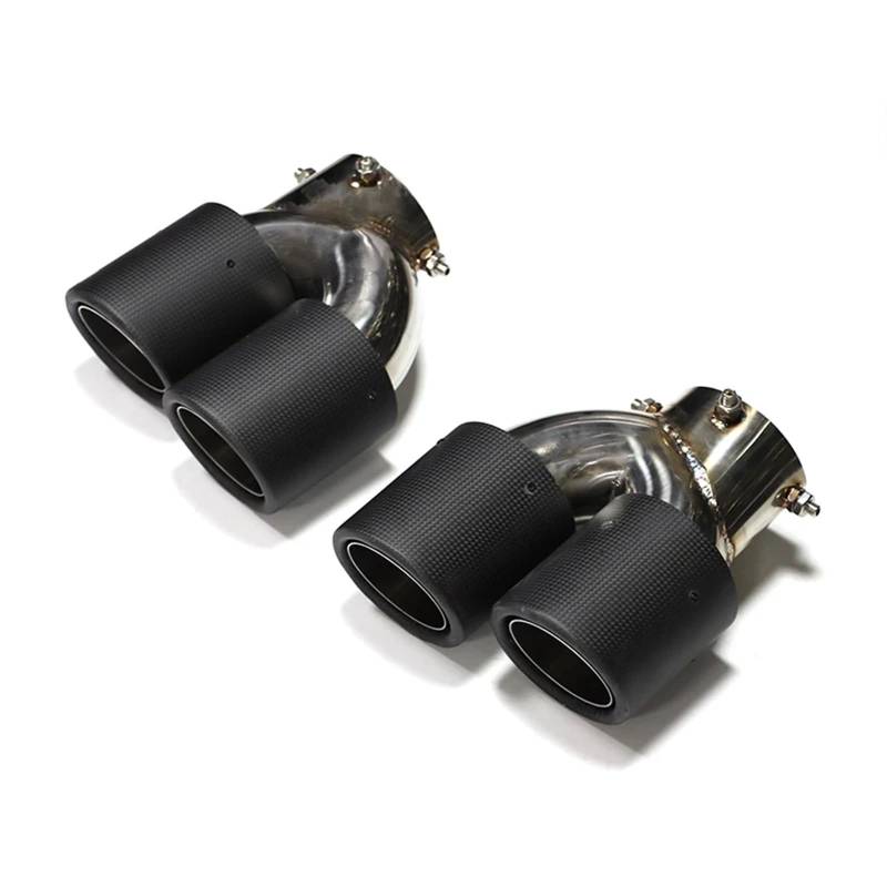Endrohrblenden Dual Quad Carbon Fiber Schalldämpfer Auspuff System Düse Endrohr für G20 G21 Für M340i G42 440i G22 Für M240i Auto Auspuffblende(Carbon M) von YSQIFBABD