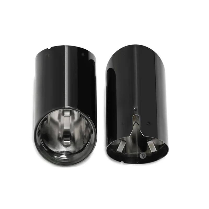 Endrohrblenden Edelstahl Auspuff Endrohr Abdeckung Für 4 Serie G22 G26 420i 430i 3 Serie G20 G21 320i 330i Abgas System Abdeckung Auto Auspuffblende(Schwarz) von YSQIFBABD