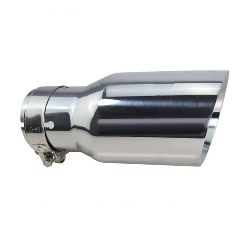 Endrohrblenden Edelstahl Universal-Auspuffanlage Endrohr + Auto-Auspuffblende 1 Stück Auto Auspuffblende(Silver1 in63-114) von YSQIFBABD