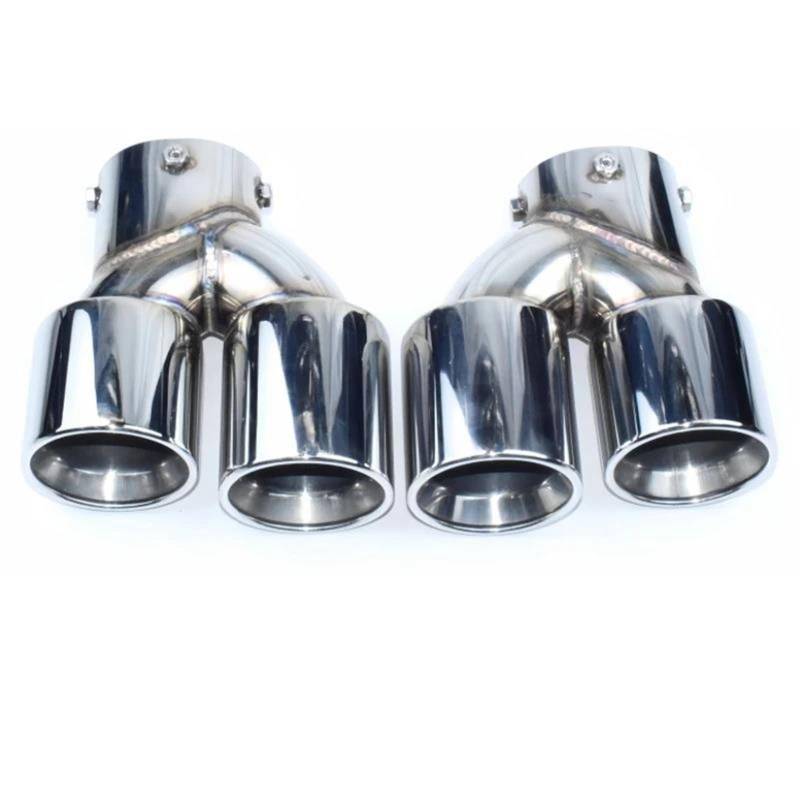 Endrohrblenden Endrohr Für G20 G21 G23 G42 Für M240i Für M340i Für M440i Auspuffrohr Upgrade Quad Schalldämpfer Spitze Düse Auspuff Kopf Auto Auspuffblende(Silber) von YSQIFBABD