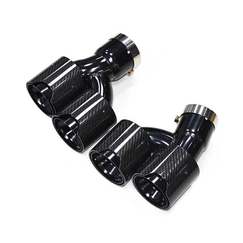 Endrohrblenden Für 5 Series 525i 530i 540i G30 G31 2018-2023 Quadratisches Auspuffrohr-Spitzen-Upgrade Für M5 Quad Schalldämpfer-Auspuffanlagen Auto Auspuffblende(Carbon D) von YSQIFBABD