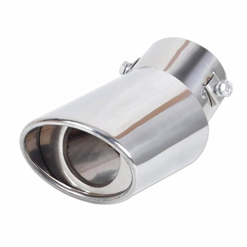 Endrohrblenden Für 760Li 320d 135i 335is E36 F30 Auto Auspuff Schalldämpfer Spitze Runde Edelstahl Rohr Auto Auspuffblende(Silver A) von YSQIFBABD