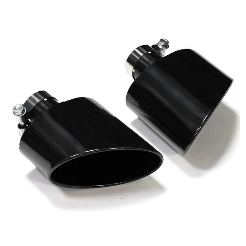 Endrohrblenden Für A4 A5 A6 A7 Upgrade Für RS4 RS6 RS5 RS7 Ovaler Auspuff Endrohr Auspuffanlage Autozubehör Auto Auspuffblende(Schwarz) von YSQIFBABD