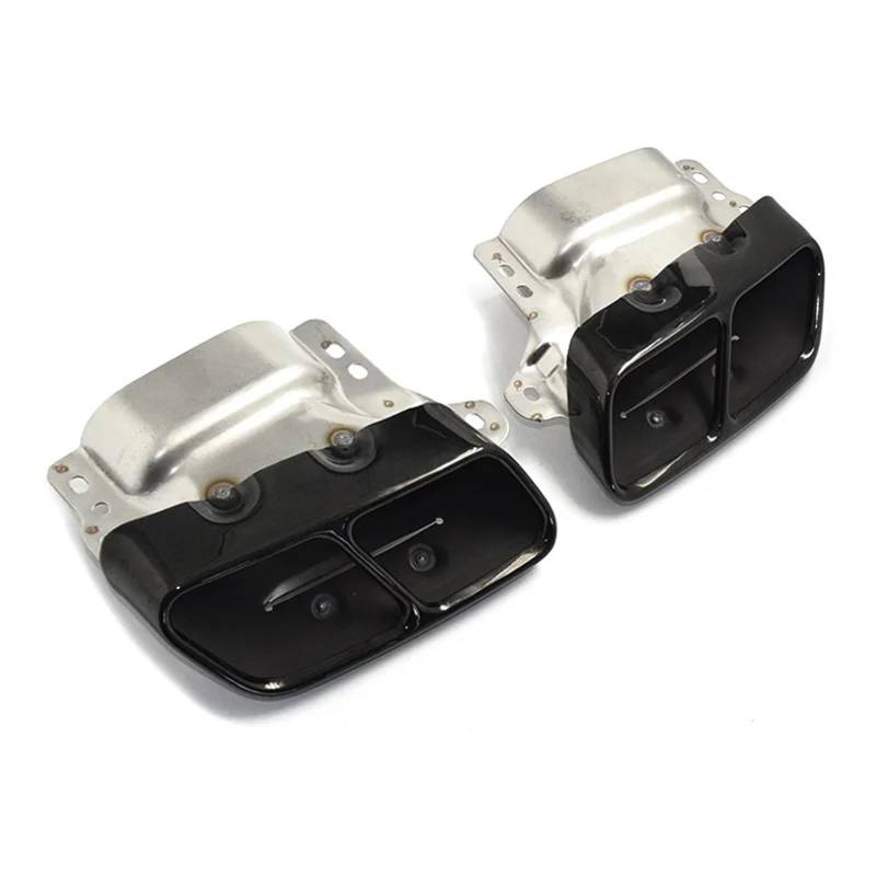 Endrohrblenden Für Benz Für W176 A180 A200 A260 Schalldämpfer-Endrohr-Upgrade Für A45 Stoßstange Edelstahl Quadratische Auspuffanlage Auto Auspuffblende(Schwarz) von YSQIFBABD