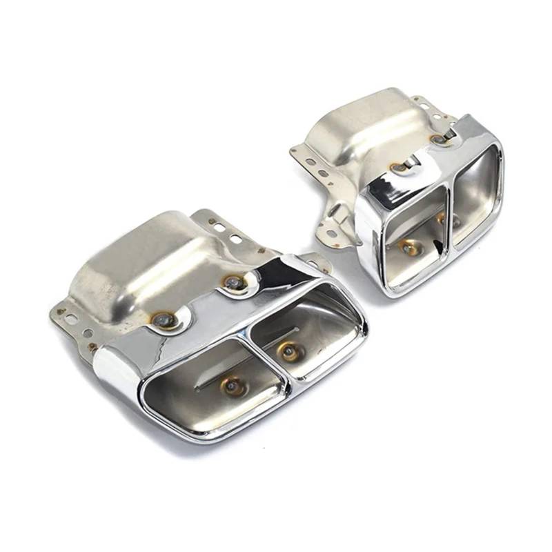 Endrohrblenden Für Benz Für W176 A180 A200 A260 Schalldämpfer-Endrohr-Upgrade Für A45 Stoßstange Edelstahl Quadratische Auspuffanlage Auto Auspuffblende(Silber) von YSQIFBABD