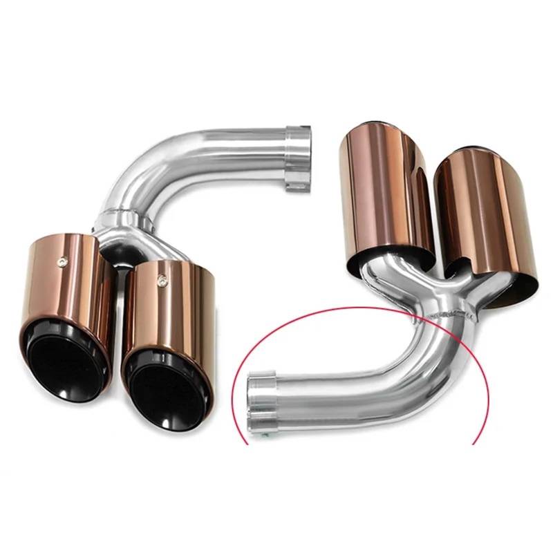 Endrohrblenden Für Cayenne 2018-2024 Upgrade Triple Quad Sport Endrohr Auspuff Schalldämpfer Ersatz Installation Auto Auspuffblende(Gasoline models) von YSQIFBABD