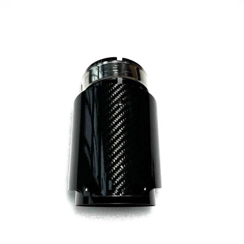 Endrohrblenden Für E46 E90 E60 Autozubehör Glänzend Schwarze Kohlefaser-Auspuffspitze Endrohr Schalldämpferspitze Für Alle Autos Auto Auspuffblende(ID 73MM-OD 101MM) von YSQIFBABD