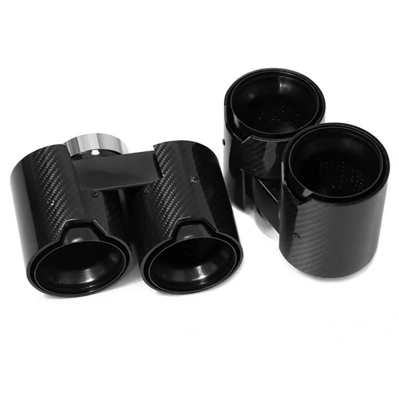 Endrohrblenden Für G20 G21 330i 330d 330e 320i Runde Schalldämpfer Upgrade Quad Endrohr Auspuff System Auto Auspuffblende(Carbon A) von YSQIFBABD
