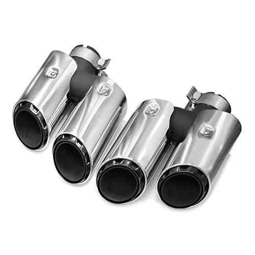 Endrohrblenden Für Macan 2014-2018 Auspuffendrohr Upgrade Sport 4 Outlet Schwarz Endrohr Endrohr Schalldämpfer Auspuffanlage Auto Auspuffblende(2014-2017 Silver) von YSQIFBABD