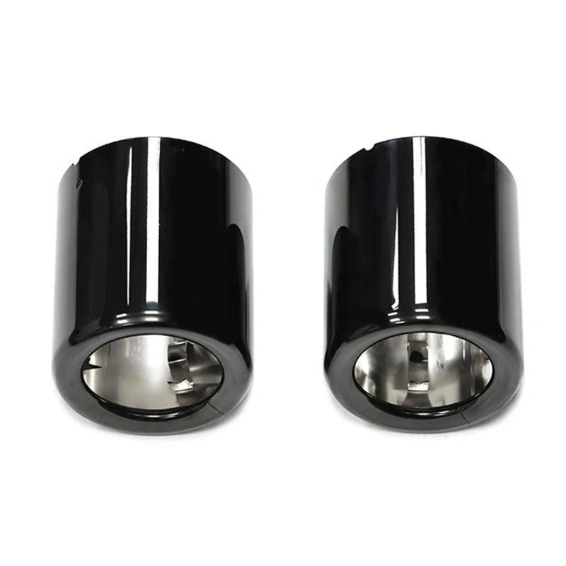 Endrohrblenden Für X1 F49 1er 118i 120i 125i 2020-2023 Schalldämpfer-Endrohr Edelstahl-Auspuff Original-Ersatzverkleidung Auto Auspuffblende(Black 1 Pair) von YSQIFBABD