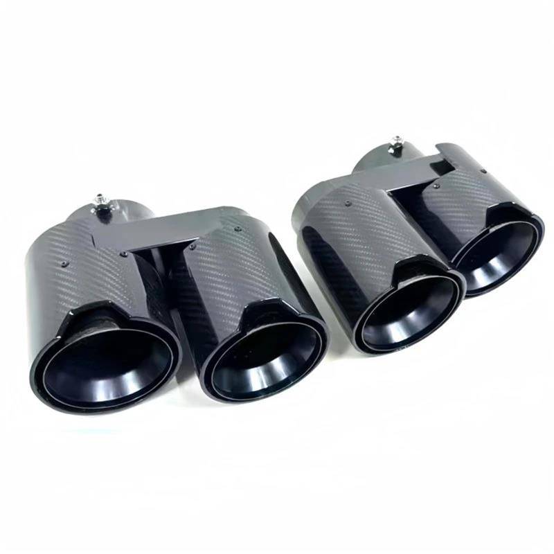 Endrohrblenden Für X5 X6 X7 G05 G06 G07 2020-2024 Quad Endrohr Schalldämpfer Auspuffrohr Spitze Düse Auspuff Kopf Auto Auspuffblende(Carbon 3) von YSQIFBABD