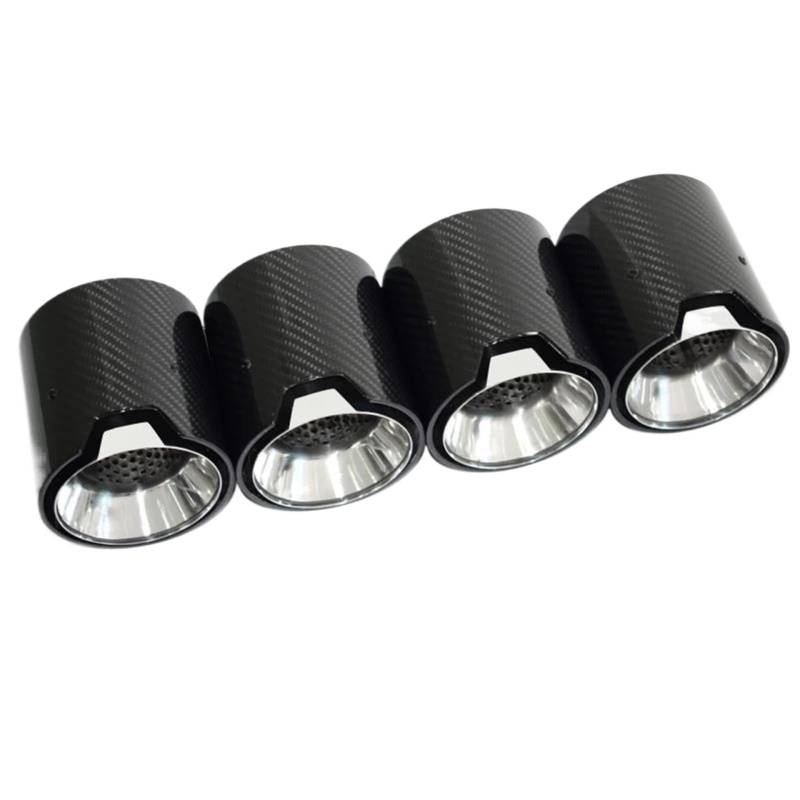 Endrohrblenden Geeignet Für M2 Für M3 Für M4 G80 G81 G82 G83 G87 Endrohr Schalldämpfer Auspuffrohr Spitze Düse Auspuffkopf Auto Auspuffblende(Silber) von YSQIFBABD