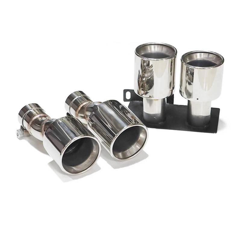 Endrohrblenden Quad-Auspuff Für F10 F11 F18 525i 520i 530i 523i 5er-Benzinmodell-Upgrade Für M5 MT Heckstoßstangen-Schalldämpferspitze Endrohr Auto Auspuffblende(Silber) von YSQIFBABD