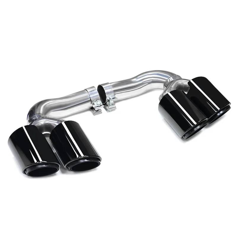 Endrohrblenden Quad-Auspuffblende Für Cayenne Für 9Y0 SUV 3.0 (2018-up) Benzinschalldämpferblende Endrohr Auspuffanlage Düsenspitzen Auto Auspuffblende(Petrol Black) von YSQIFBABD
