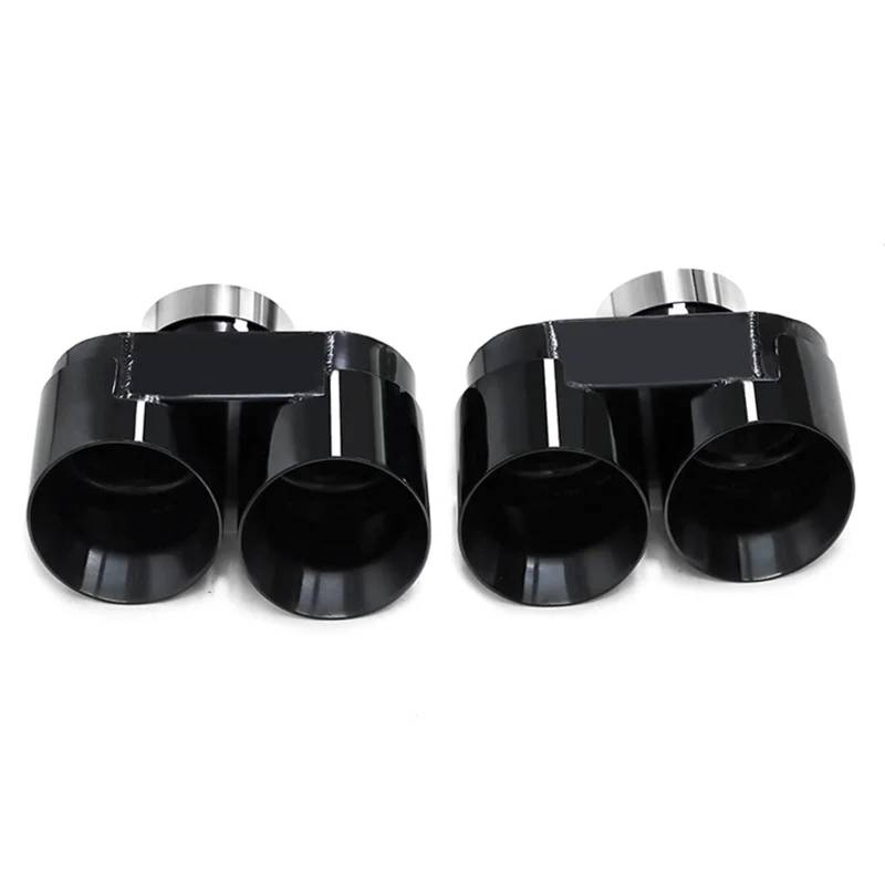 Endrohrblenden Quad Auspuffblende Für G22 G26 420i 430i 425i Schalldämpferblende Auspuffrohr Düse Auspuffanlage Endrohr Tuning Auto Auspuffblende(Black A) von YSQIFBABD