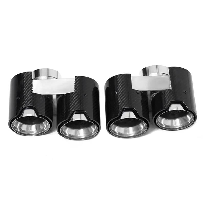 Endrohrblenden Quad Auspuffblende Für G22 G26 420i 430i 425i Schalldämpferblende Auspuffrohr Düse Auspuffanlage Endrohr Tuning Auto Auspuffblende(Carbon A) von YSQIFBABD