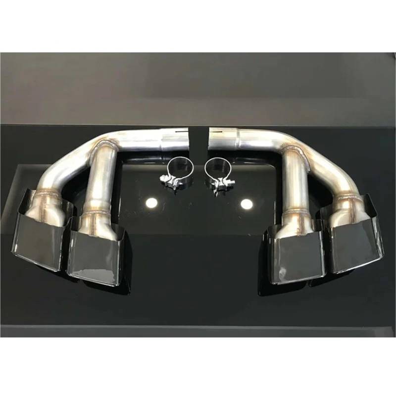 Endrohrblenden Quad-Auspuffblende Schalldämpferblende Für Q7 4M SQ7 2017 2018 Design Auspuffrohr Endrohr Düse Auspuffanlage Auto Auspuffblende(Black petrol 3.0t) von YSQIFBABD