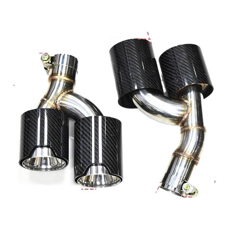 Endrohrblenden Quad Auto Auspuff Tipp Für G22 G23 G26 430i 425i 2021 + Schalldämpfer Spitze Auspuff System Endrohr Düse Auto Auspuffblende(C F A 51mm) von YSQIFBABD