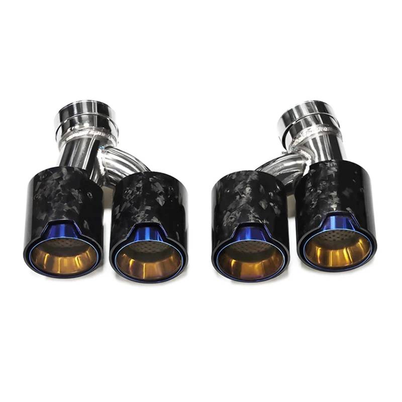 Endrohrblenden Quad-Auto-Auspuffblende Für G30 G31 535i 528i 530i 2018+ Für M5-Look Schalldämpferblende Düse Endrohr Auspuffanlage Spitzen Auto Auspuffblende(C F F) von YSQIFBABD