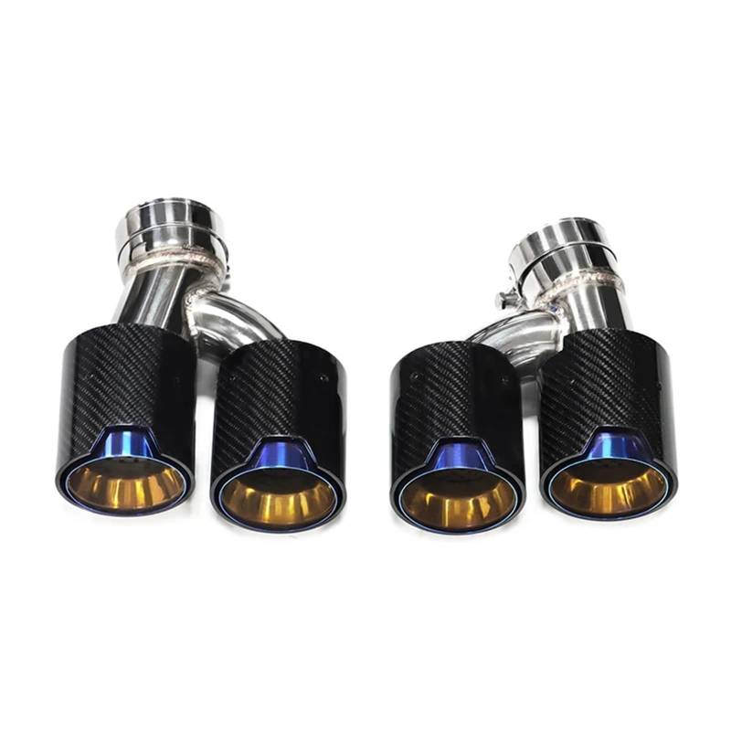 Endrohrblenden Quad-Auto-Auspuffblende Für G30 G31 535i 528i 530i 2018+ Für M5-Look Schalldämpferblende Düse Endrohr Auspuffanlage Spitzen Auto Auspuffblende(C F G) von YSQIFBABD