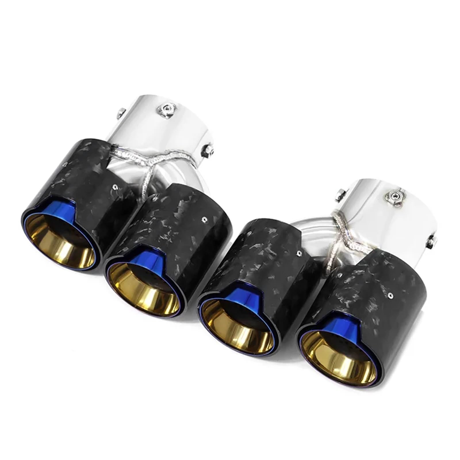 Endrohrblenden Quad-Auto-Auspuffendrohr Für G20 G21 Für M340i G22 Für M240i G42 Für M440i Auspuff Edelstahl Schalldämpfer Spitze Düse Auto Auspuffblende(Carbon B1) von YSQIFBABD