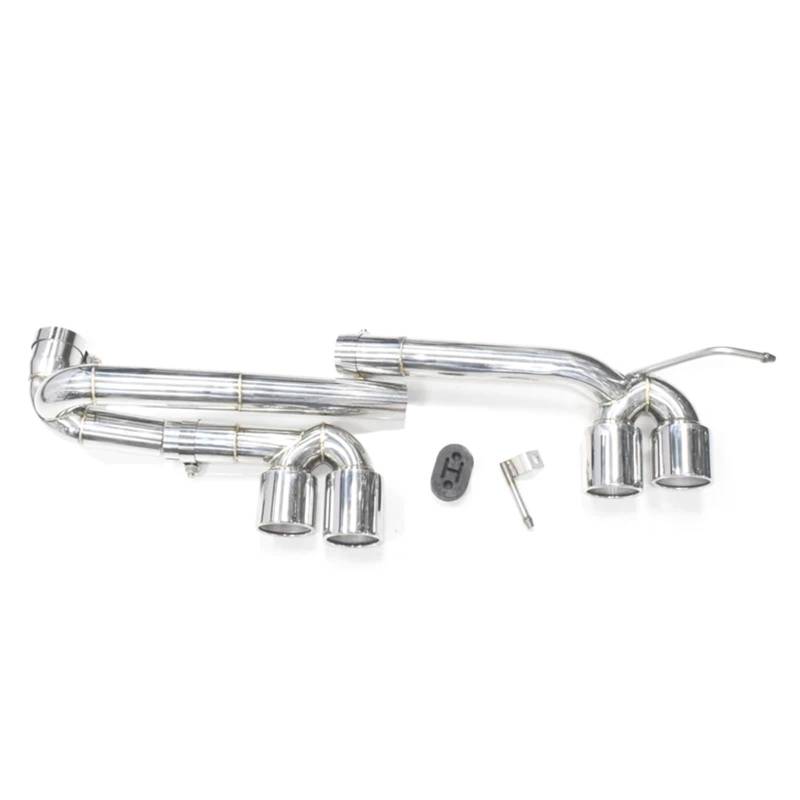 Endrohrblenden Quad-Auto-Auspuffrohr Für E90 E92 320i 318i 325i Auspuffspitze Geändert Für M3 Stoßfänger Schalldämpfer Spitze Auspuffdüse Auto Auspuffblende(Silber) von YSQIFBABD