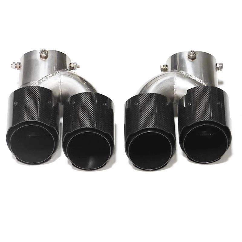 Endrohrblenden Quad-Auto-Auspuffrohr Kohlefaser-Auspuffspitze Für G20 G21 Für M340i 2019 2020 2021+ Schalldämpferspitze Endrohr-Abgassystem Auto Auspuffblende(Black F) von YSQIFBABD
