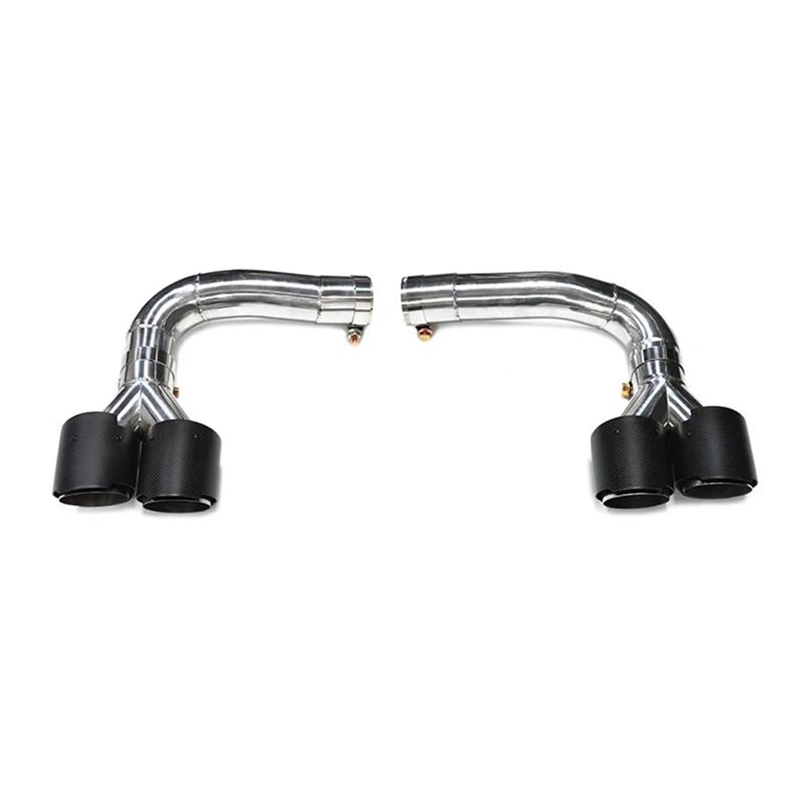 Endrohrblenden Quad Carbon Fiber Auspuff Spitze Für 2019-2023 Für Q8 Schalldämpfer Spitze Auspuff System Endrohr Tunning Düse Auto Auspuffblende(Kohlenstoff) von YSQIFBABD