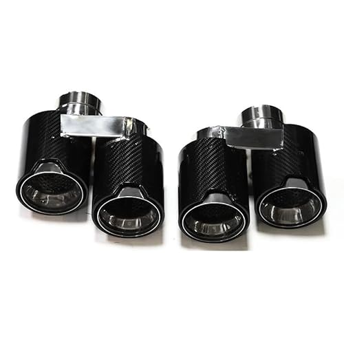 Endrohrblenden Quad Carbon Fiber Auspuff Tipp Für G20 G21 330i 320d 330d 325i Schalldämpfer Spitze Auspuff Düse Auspuffrohr 2.5'' Zoll Endrohr Auto Auspuffblende(Carbon E) von YSQIFBABD