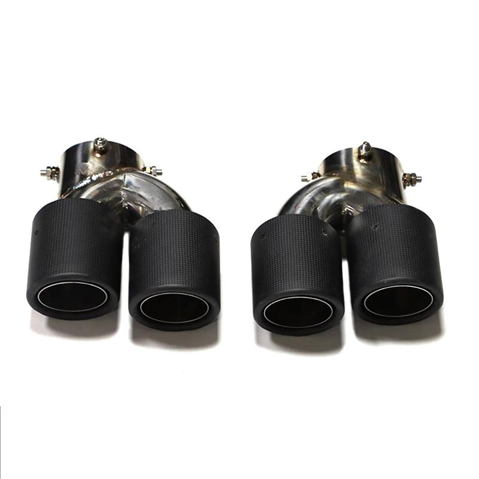 Endrohrblenden Quad Carbon Fiber Auspuff Tipp Für G22 G23 Für M440i 2021 2022 Dual Auspuffrohr Schalldämpfer Spitze Auspuff System Düse Endrohr Auto Auspuffblende(Carbon look L) von YSQIFBABD