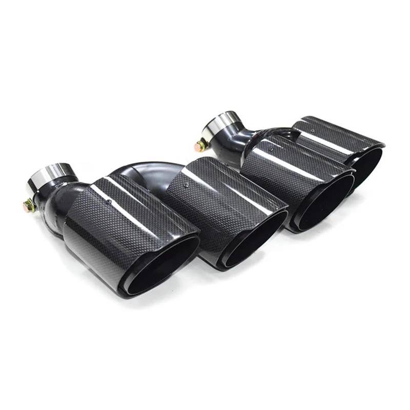 Endrohrblenden Quad Carbon Fiber Auto Auspuffblende Für A6 A7 C8 2020+ Schalldämpfer Spitze Auspuffanlage Düse Endrohr Spitzen Auto Auspuffblende(Carbon A) von YSQIFBABD
