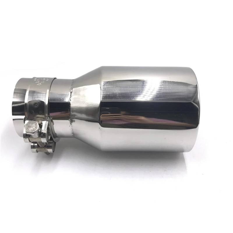 Endrohrblenden Universal 1 Stücke 63mm-102mm Chrom Edelstahl Auto Hinten Runde Auspuffrohr Schwanz Schalldämpfer Spitze Auto Zubehör Auto Auspuffblende(IN 63MM OUT 101MM) von YSQIFBABD