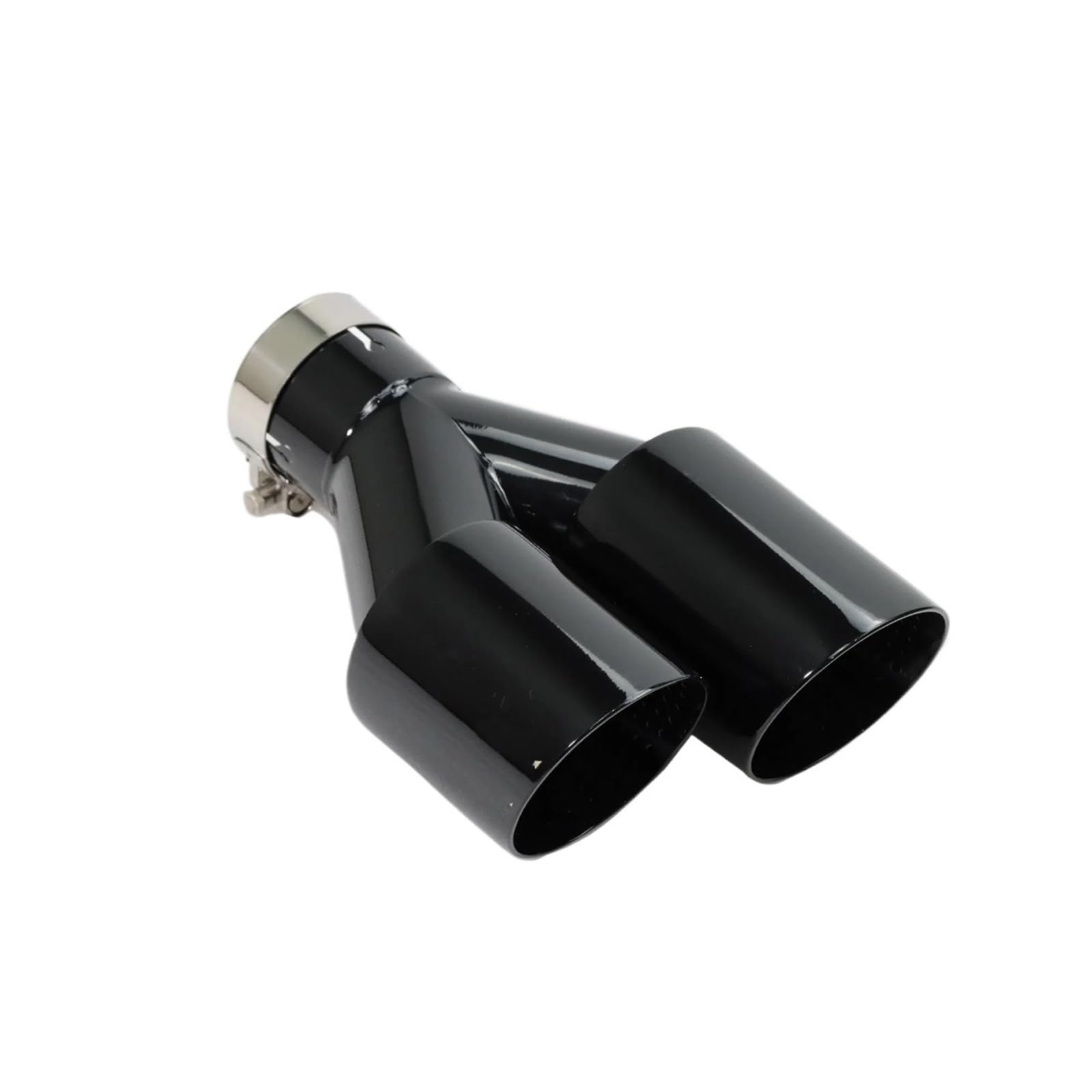 Endrohrblenden Universal-Auto-Auspuffenddüsen Des Schalldämpfer-Upgrades Schwarzer Edelstahl-Auspuff Racing Doppel-Auspuffspitzen Auto Auspuffblende(Left in63-out89) von YSQIFBABD