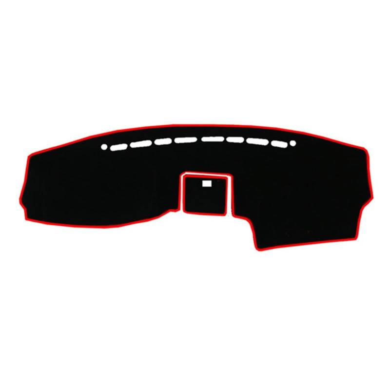 Für Für Santa Fe 2007 2008 2009 2010 2011 2012 Auto Abdeckung Matte Pad Sonnenschutz Instrument Schützen Teppich Zubehör Anti-Schmutz Sunshade(Red Edge) von YSQIFBABD