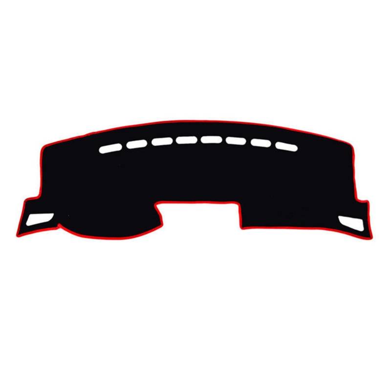 Für Skoda Für Fabia 2015 2016 2017 2018 2019 2020 Auto Abdeckung Matte Pad Dash Sonnenschutz Instrument Teppich Anti-Schmutz Sunshade(Red Edge) von YSQIFBABD