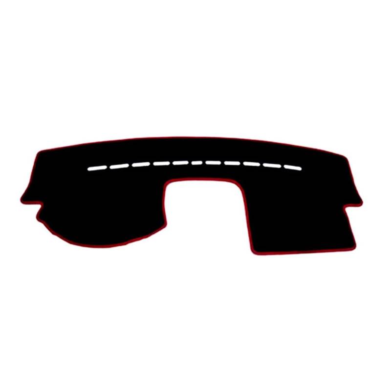 Für VW Für Polo Für Cross Für GTI 2004 2005 2006 2007 2008-2010 Auto-Abdeckungs-Matten-Auflage Sonnenschutz-Instrumenten-Teppich Anti-Schmutz Sunshade(Red Edge) von YSQIFBABD
