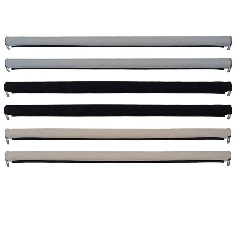 Sonnenschirm Auto 6 Stücke Auto Panorama Schiebedach Sonnenschirm Vorhang Für Skoda Für Yeti 2010-2018 Für Superb 2008-2015 Mit Kunststoff Rohr Sonnenschutz(2X Black Beige Gray) von YSQIFBABD