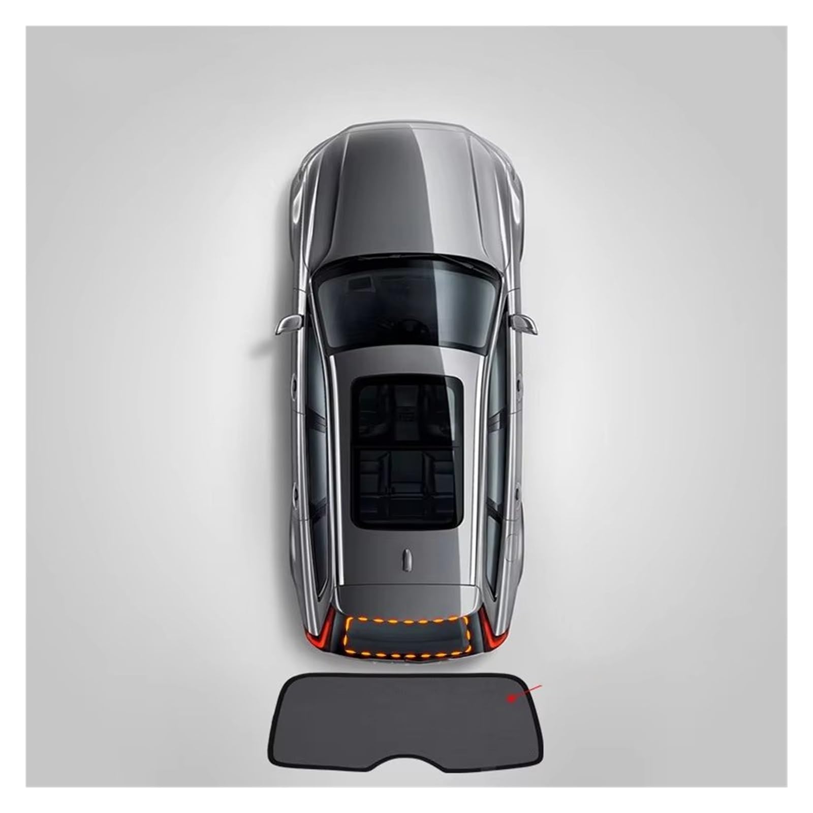 Sonnenschirm Auto Für Hyundai Für Tucson Für NX4 2021-2024 Magnetischer Lichtdichter Sonnenschutz Vorne Hinten Seitenfenster Windschutzscheibenvorhang Sonnenschutz(1 Stück) von YSQIFBABD