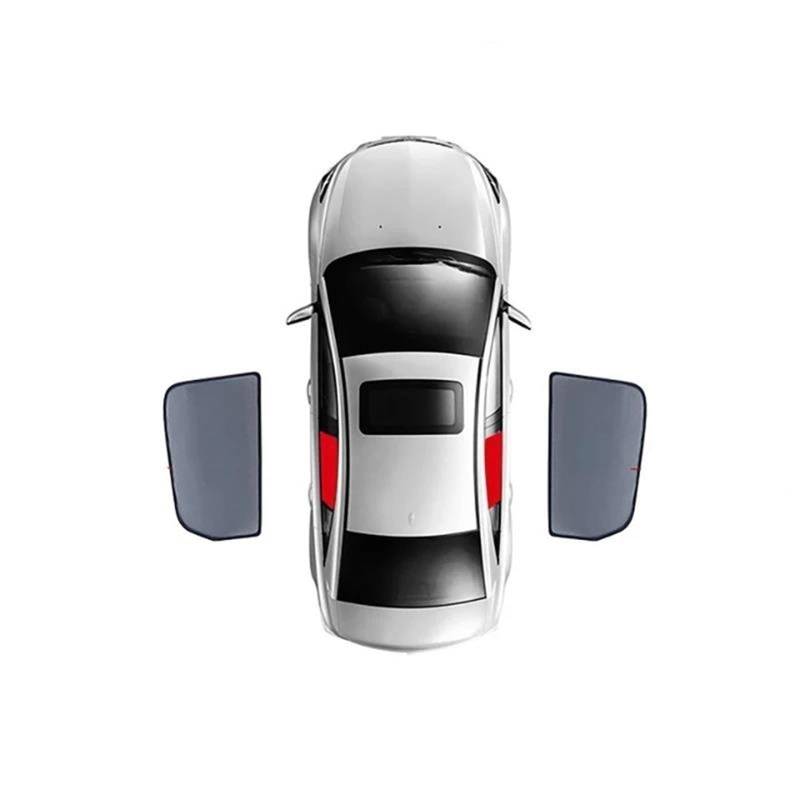 Sonnenschirm Auto Für Q5 8R 2008-2017 Auto-Sonnenschutzschild Frontscheibenrahmen Vorhang Rückseite Kindersitz Fenster Sonnenschutz Visier Sonnenschutz(2PCS Rear) von YSQIFBABD