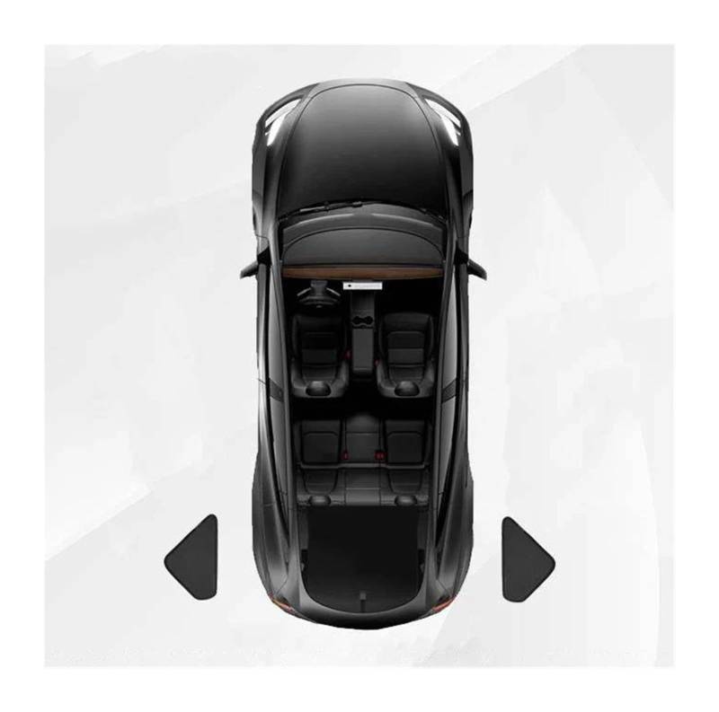 Sonnenschirm Auto Für Tesla Für Modell 3 Für Highland 2023-2024 Sichtschutz Sonnenschutz Maßgeschneiderter Seitenfenster-Schiebedach-Sonnenschutz Jalousie(Triangle) von YSQIFBABD