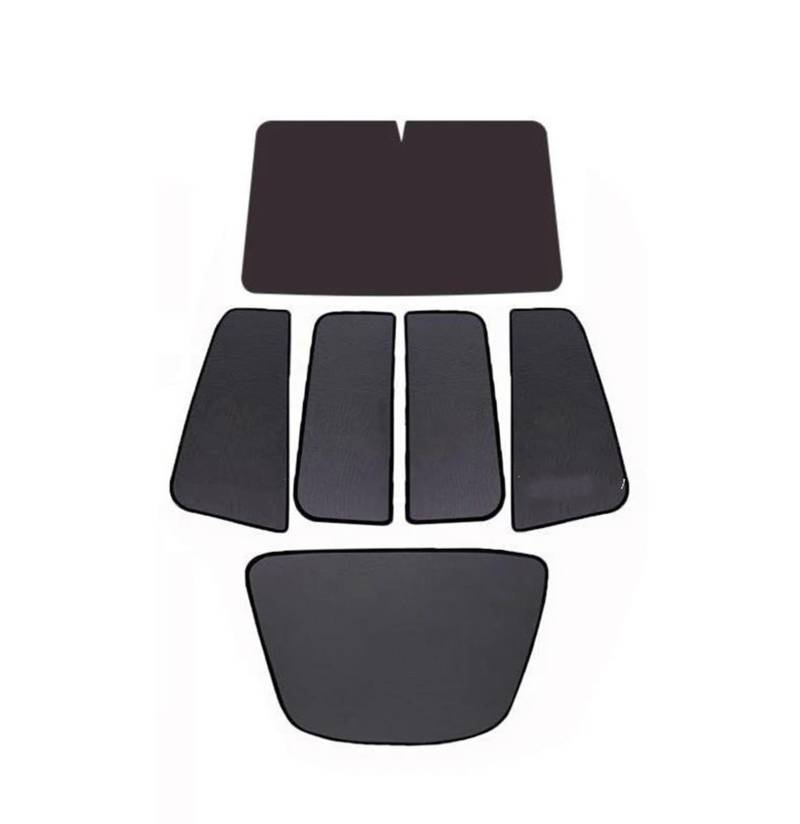 Sonnenschirm Auto Für Tesla Für Modell X 2024 Vorne Hinten Schild Glas Dach Sonnenschirm Dachfenster Mesh Net Schiebedach Blind Schattierung Sonnenschutz Visier Sonnenschutz(6pcs Set) von YSQIFBABD