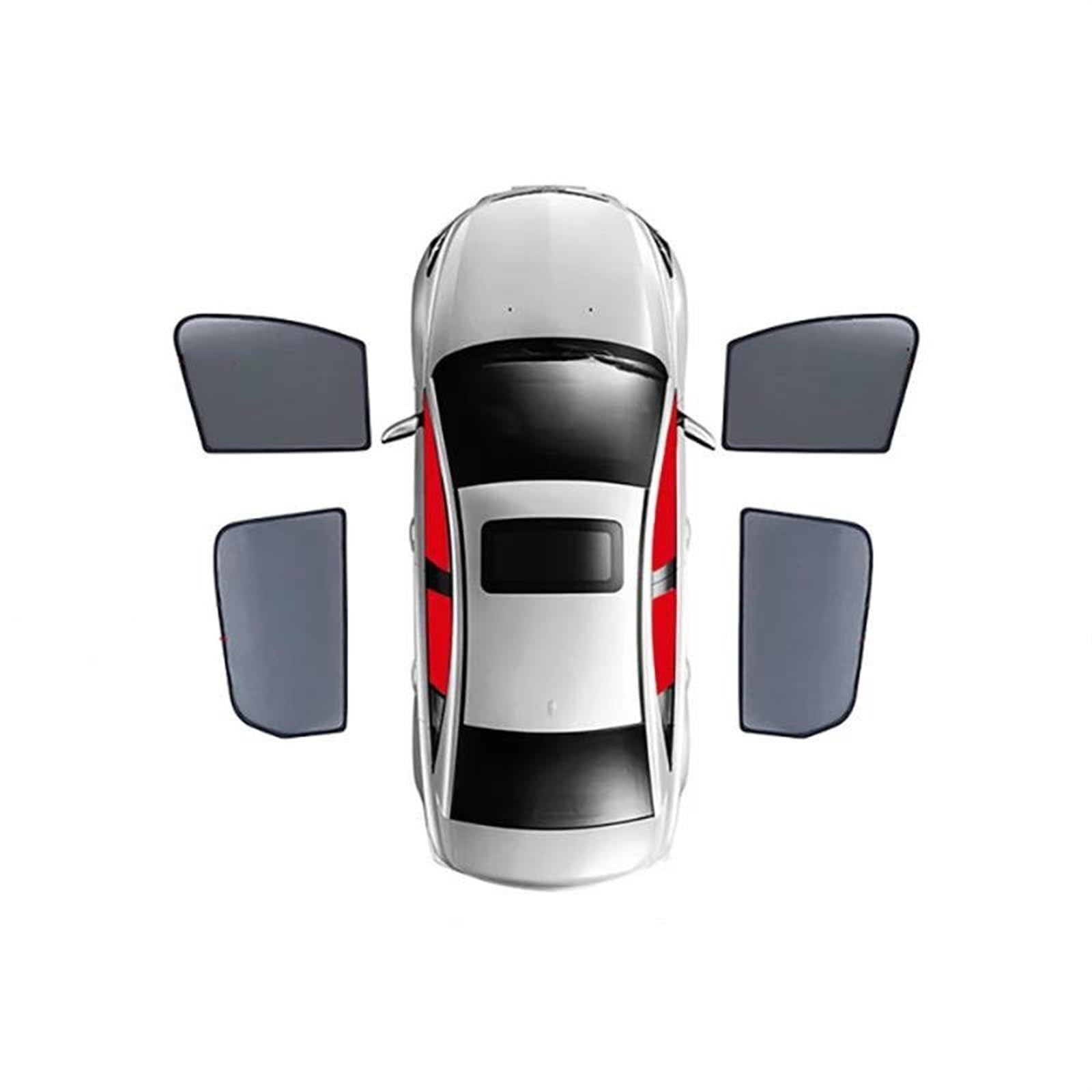 Sonnenschirm Auto Magnetischer Autosonnenschutz Für VW Für Golf 7 Für Mk7 Vorderer Hinterer Windschutzscheibenvorhang Hintere Seite Fenster-Sonnenschutzvisier Sonnenschutz(4PCS) von YSQIFBABD