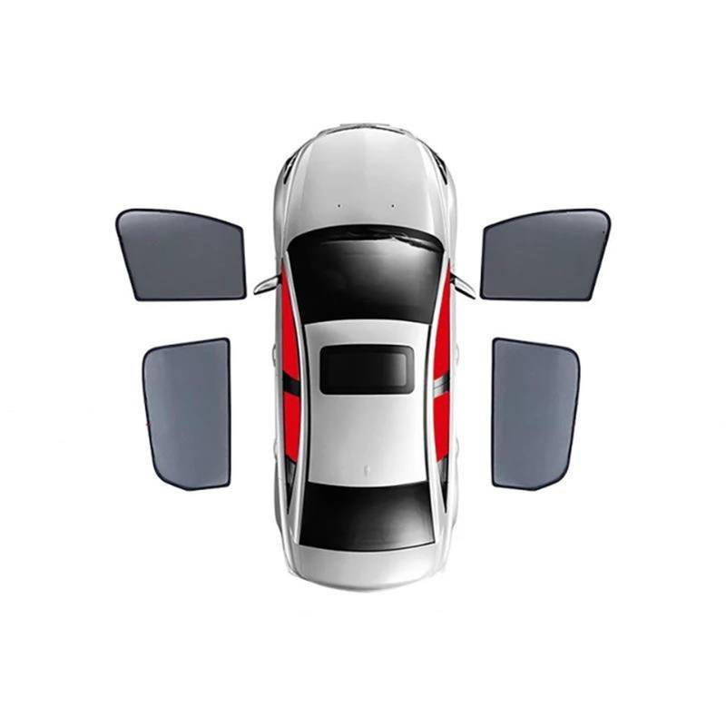 Sonnenschirm Auto Magnetischer Autosonnenschutz Für VW Für Golf 7 Für Mk7 Vorderer Hinterer Windschutzscheibenvorhang Hintere Seite Fenster-Sonnenschutzvisier Sonnenschutz(4PCS) von YSQIFBABD
