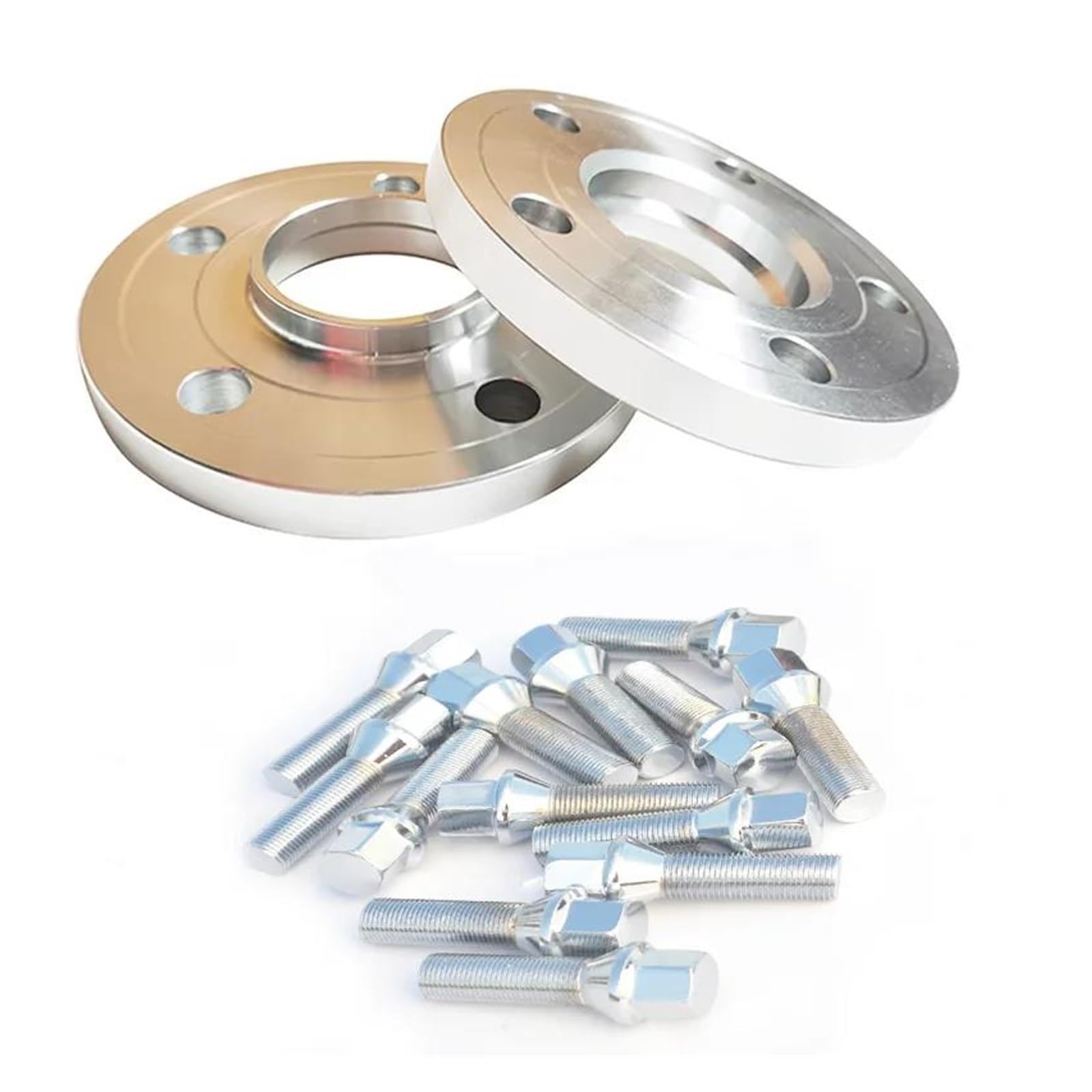 Wheel Spacers 20mm 5 * 112 Spurverbreiterung mit Kegel Radbolzen M14 * 1,25 Centric 66,6 Spurverbreiterungen für Countryman Accessoires Elargisseur Voie Universel(20mm Silver Spacer) von YSQIFBABD