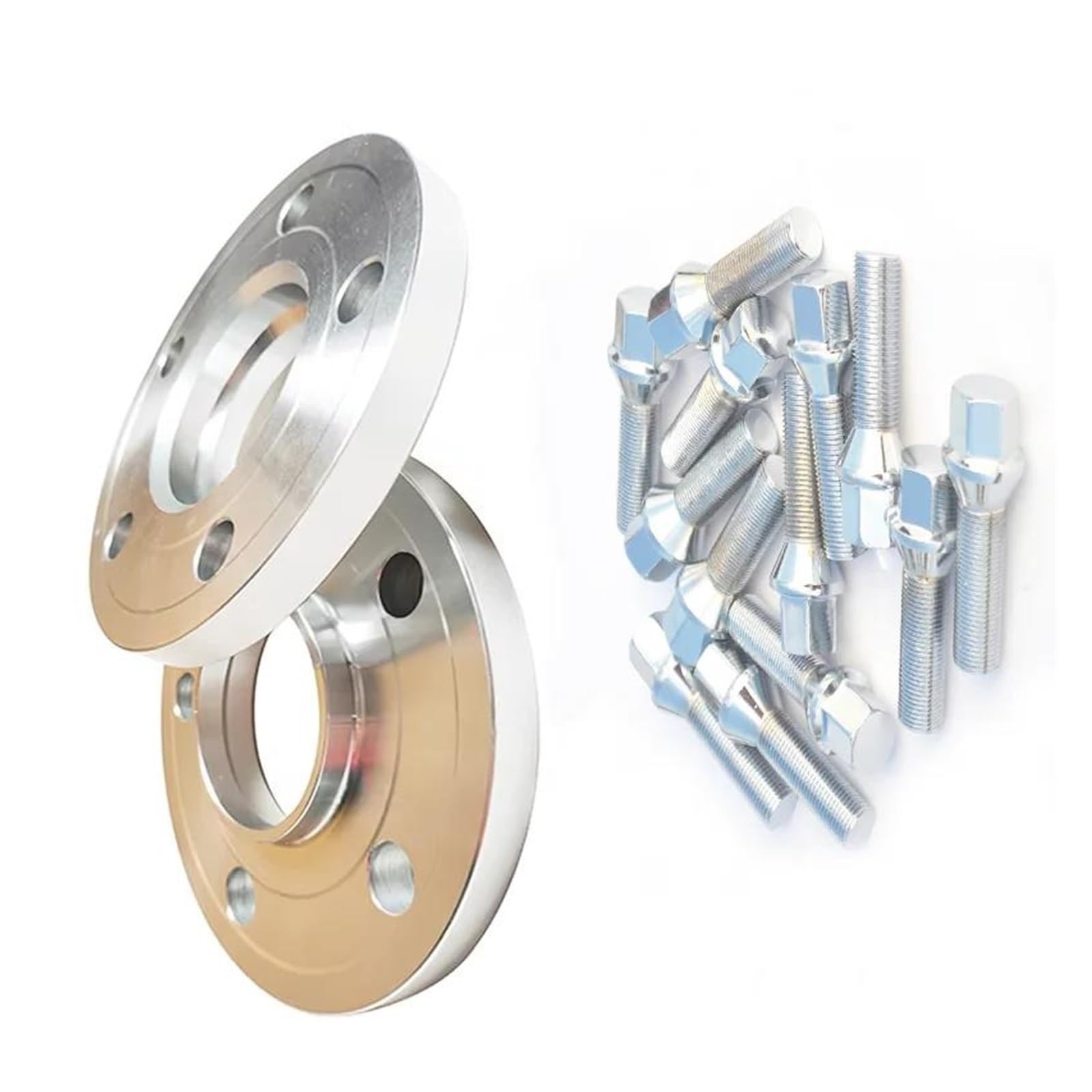 Wheel Spacers 20mm 5 * 112 Spurverbreiterung mit Kegel Radbolzen M14 * 1,25 Centric 66,6 Spurverbreiterungen für Kupfer Accessoires Elargisseur Voie Universel(20mm Silver Spacer) von YSQIFBABD