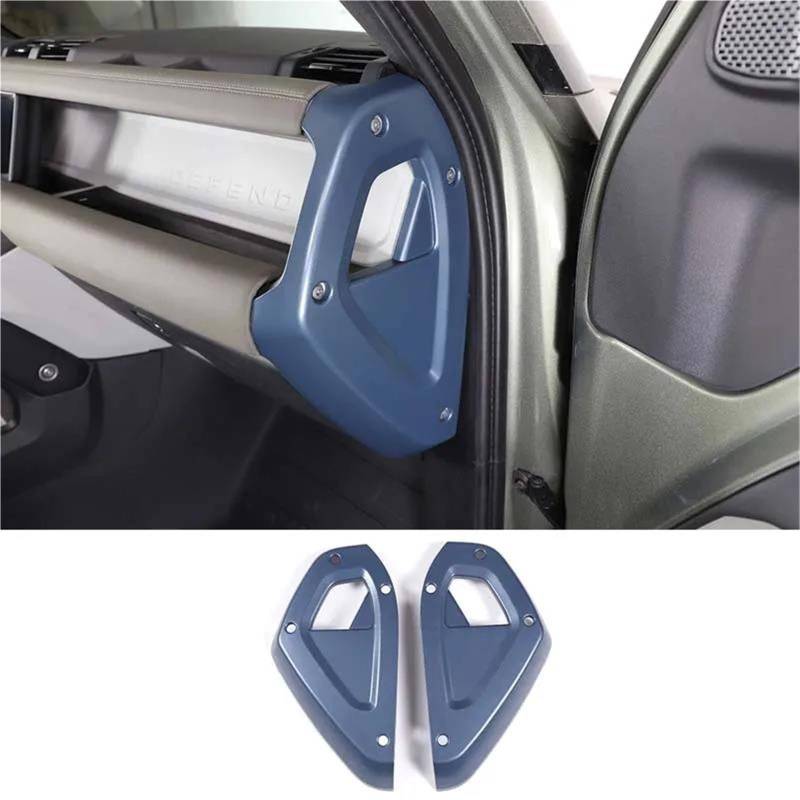 Auto Dekoration 2 Stücke ABS Auto Dashboard Seite Panel Dekoration Abdeckung Trim Für Defender 90 110 130 2020-2023 Auto Innen Abdeckung Protector(Blau) von YSQOFD
