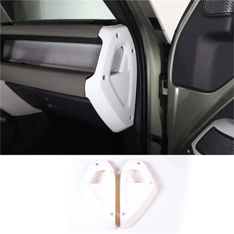 Auto Dekoration 2 Stücke ABS Auto Dashboard Seite Panel Dekoration Abdeckung Trim Für Defender 90 110 130 2020-2023 Auto Innen Abdeckung Protector(WEISS) von YSQOFD