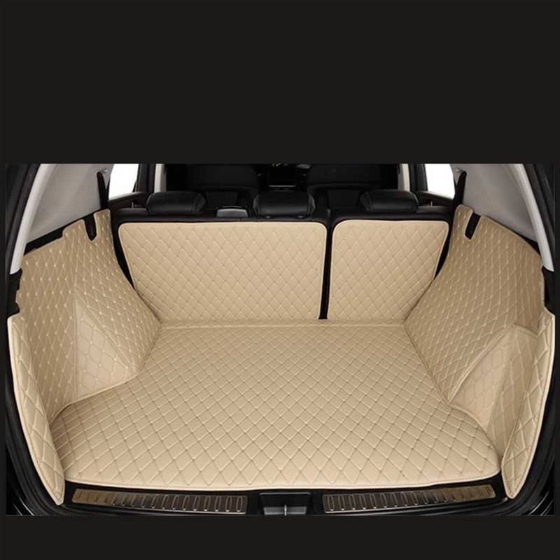 Für CR-V 2012-2015 Vollständige Abdeckung Autoboden Kofferraum Teppich Matten Autozubehör Auto-Styling Teppich Automobile Rückseite Kofferraum(Beige) von YSQOFD
