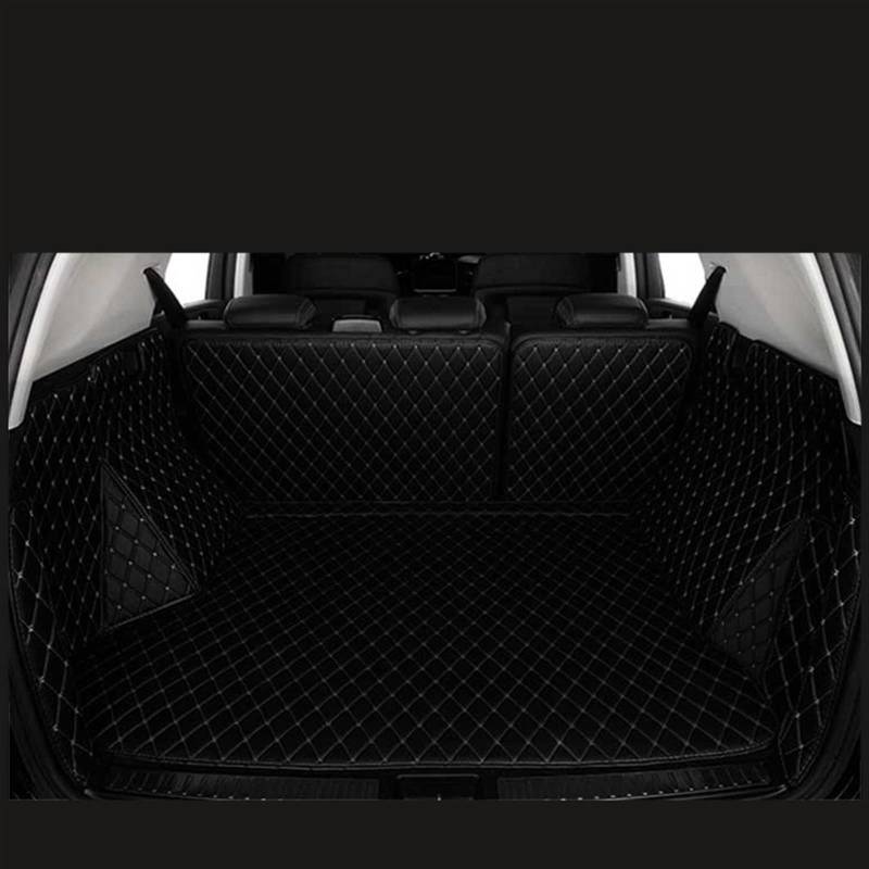 Für CR-V 2012-2015 Vollständige Abdeckung Autoboden Kofferraum Teppich Matten Autozubehör Auto-Styling Teppich Automobile Rückseite Kofferraum(Schwarz Schwarz) von YSQOFD