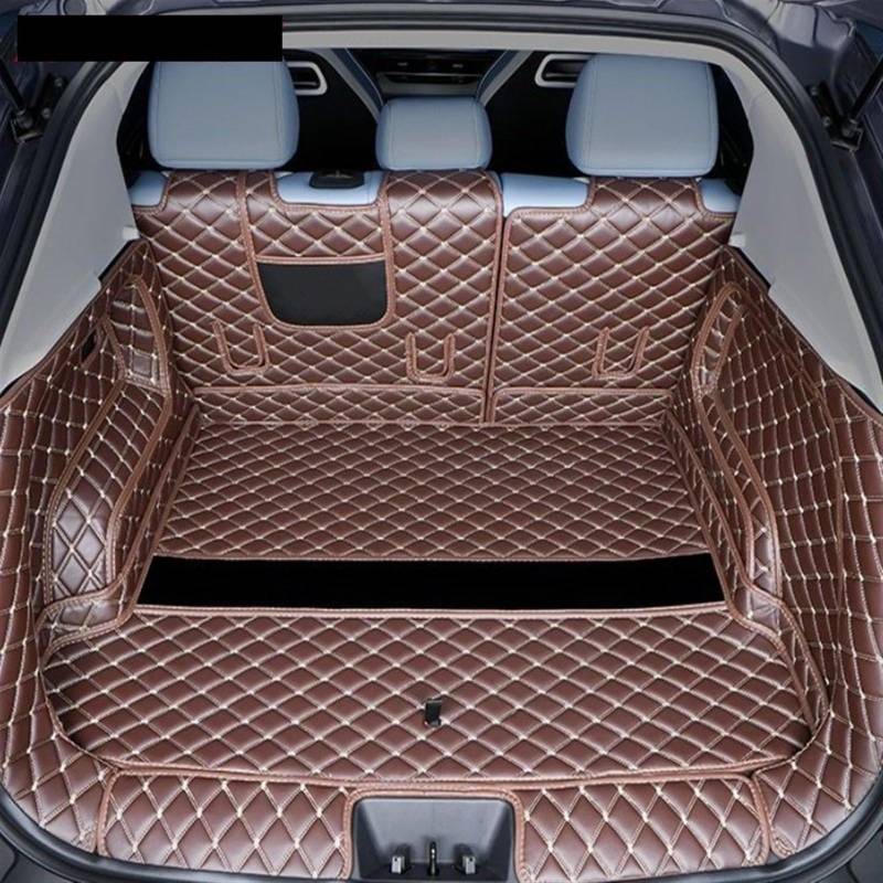 Für Chery Für Omoda C5 FX 2022 2023 Vollständige Abdeckung Benutzerdefinierte Kofferraummatten Leder Langlebig Cargo Liner Boot Teppiche Kofferraum(Kaffee) von YSQOFD